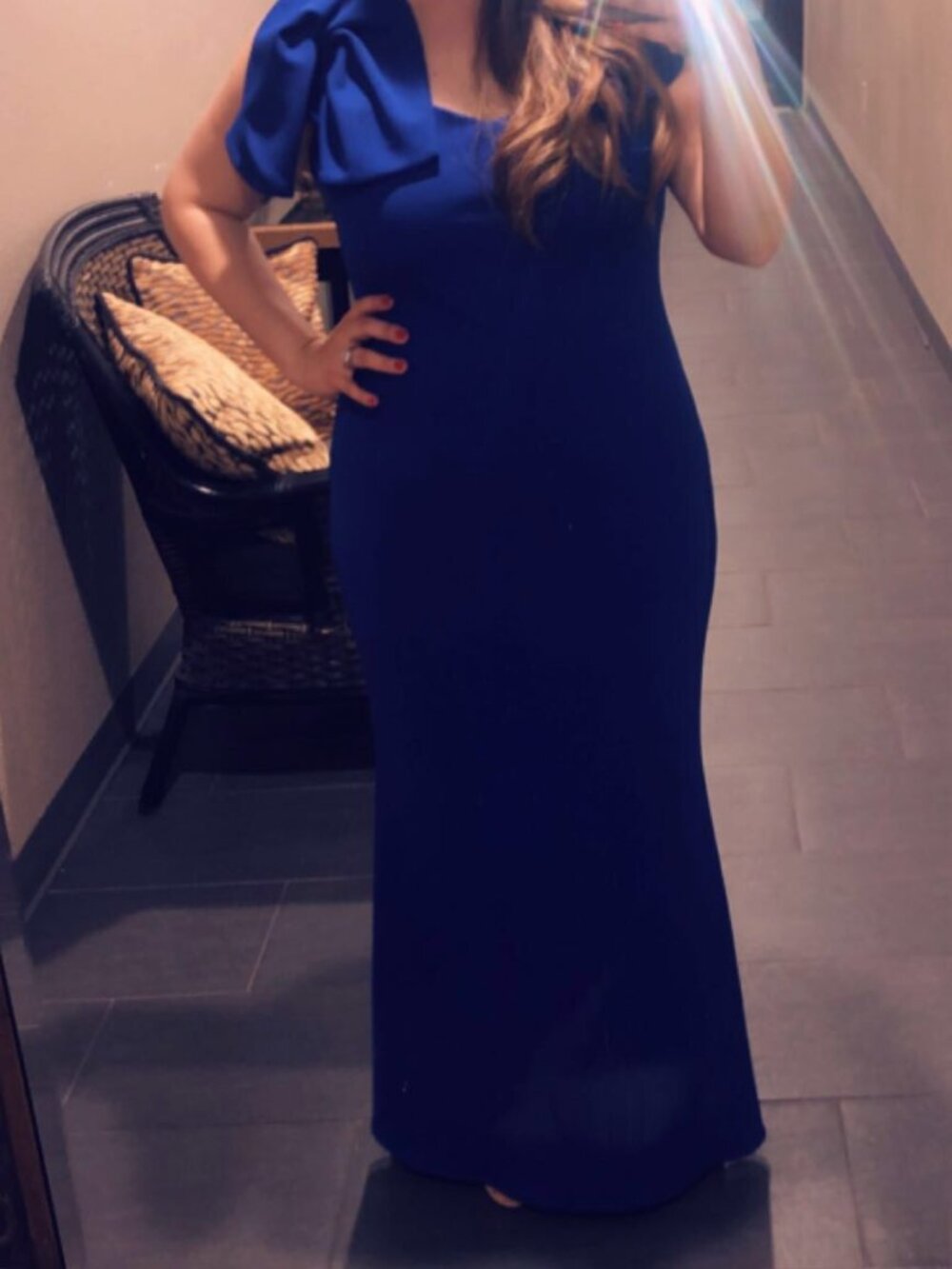 Bagley Mischka Blue Formal Dress